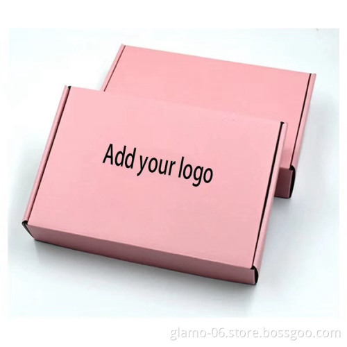 Hot Stamping Logo Black Corrugated Custom Packaging Hair Extension Box Valentines Boxes Custom Gift Package